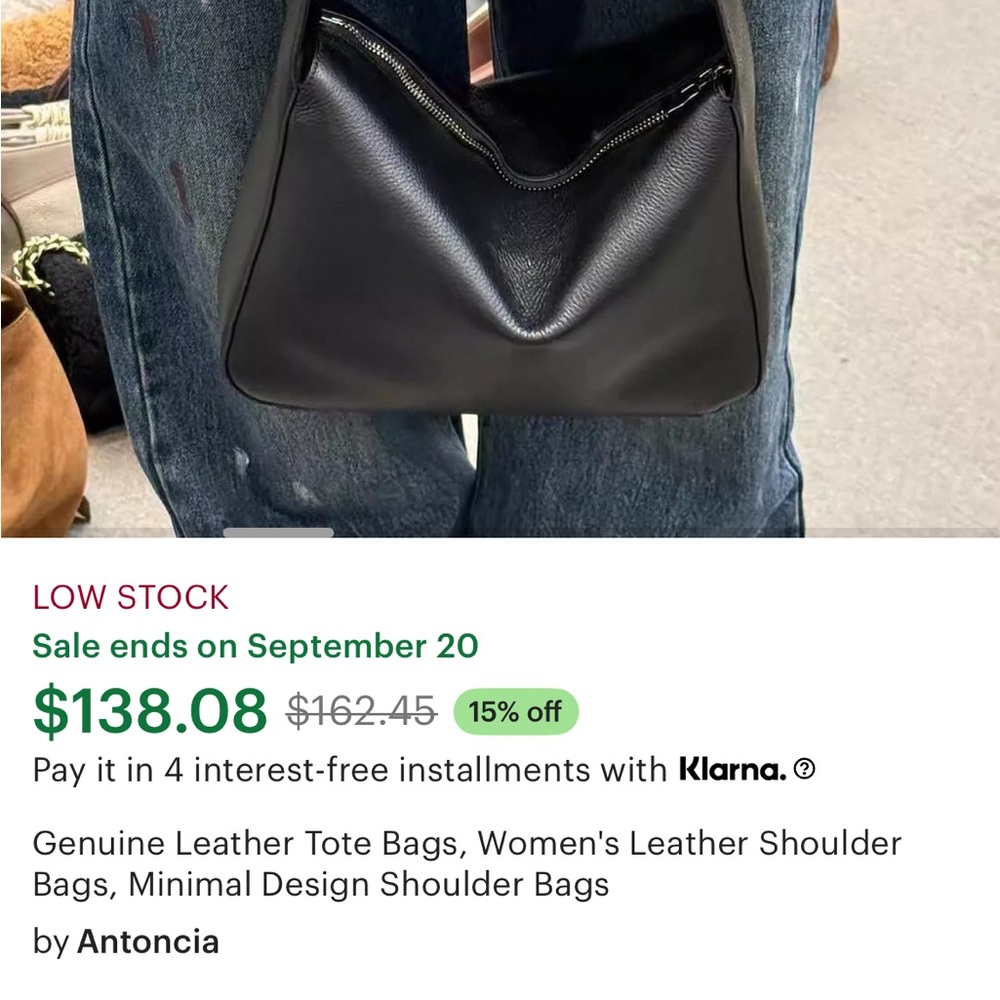 Black Leather Shoulder Bag